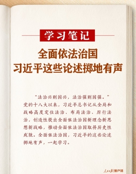 全面依法治国，习近平这些论述掷地有声！